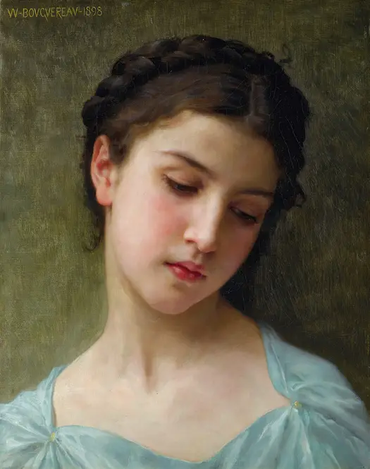 Portrait De Jeune Fille (1898) by William Bouguereau